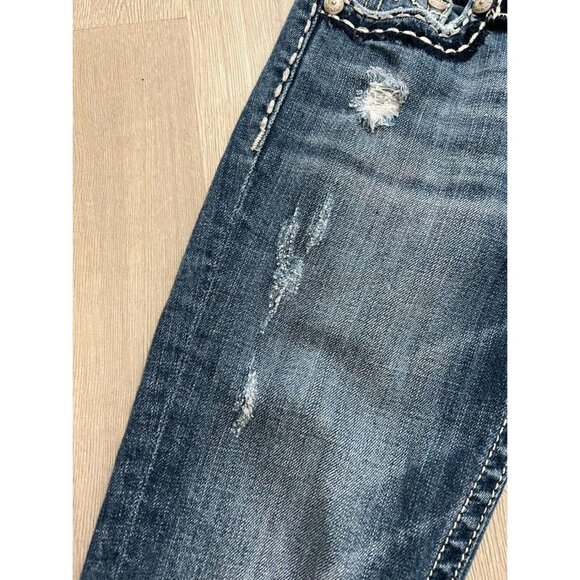 Miss Me Irene Capri Jeans Distressed Destroyed Flap Pocket sz 27 - Picture 16 of 16